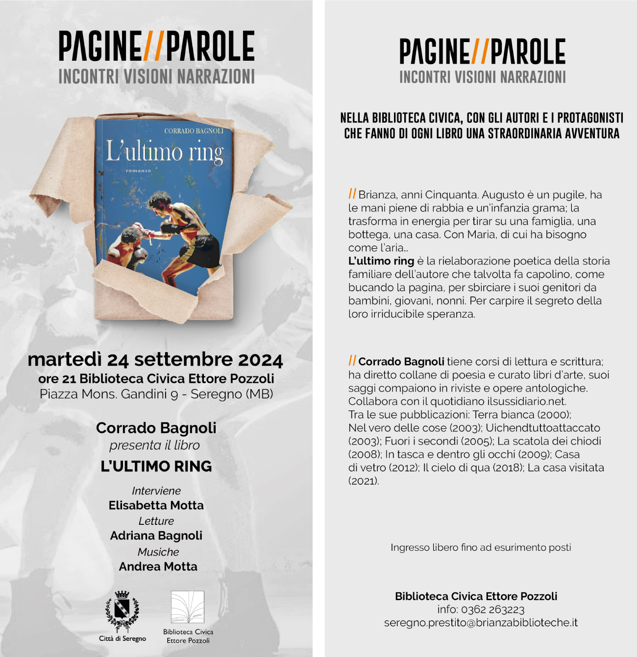 Pagine // Parole - Presentazione del libro "L'ultimo ring"