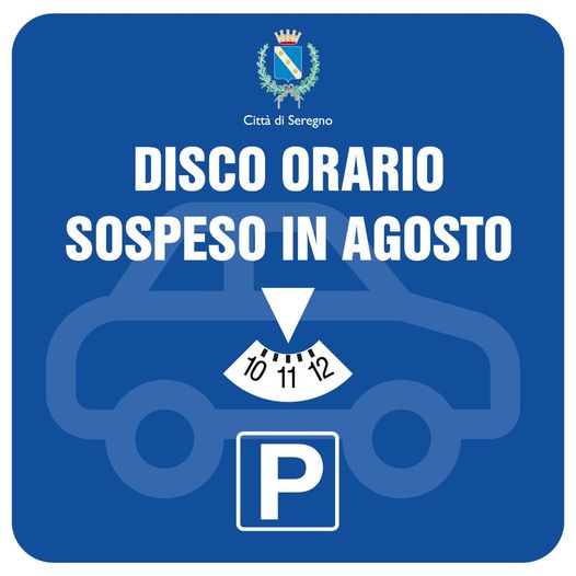 Disco Orario sospeso nel mese di agosto